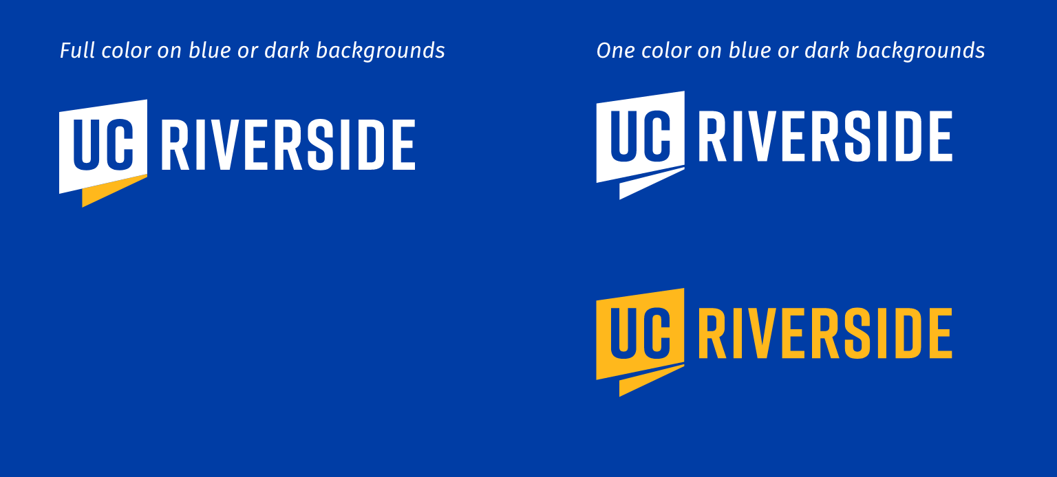 UCR Logo Over Blue