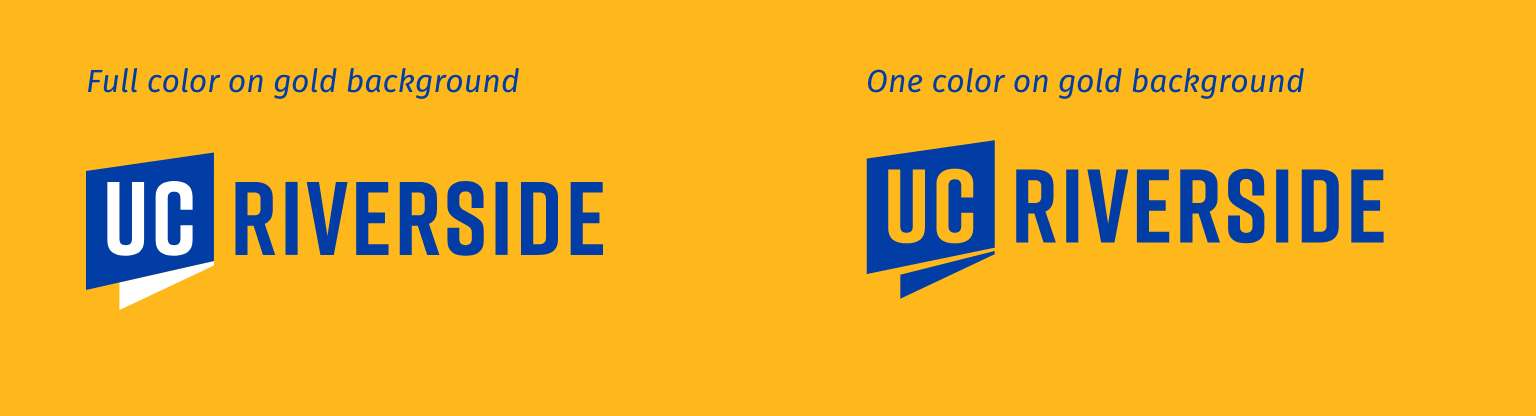 UCR Horizontal Logo over Yellow