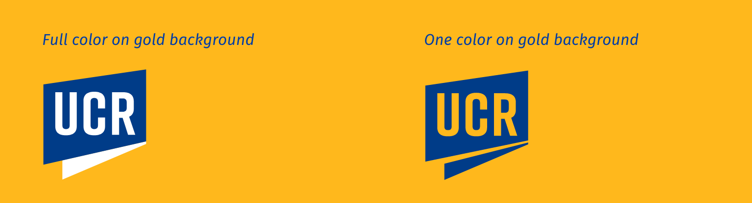 UCR Monogram over Yellow Background