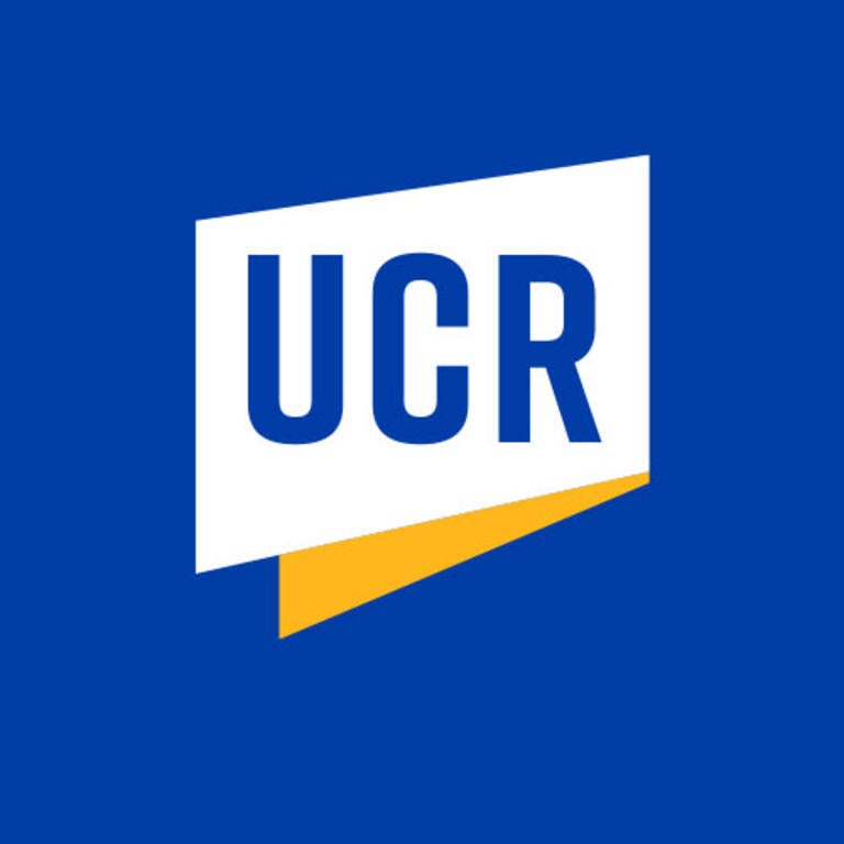 UCR monogram on blue background