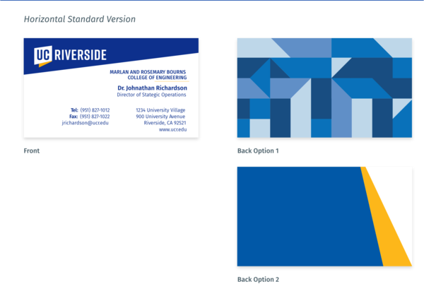 Business Card Horizontal Standard Option