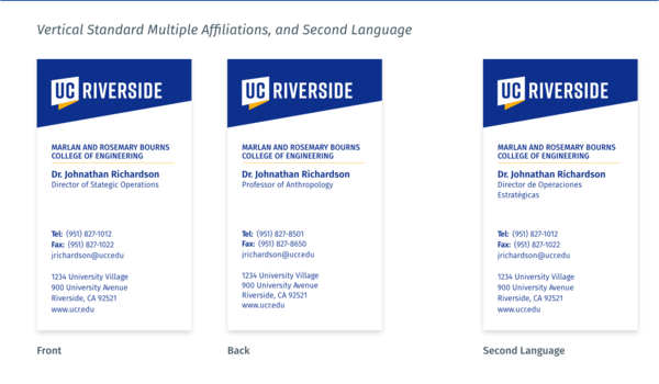 Business Card Vertical Standard 2 languages