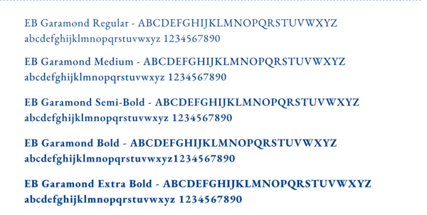 Type EB Garamond Family 1