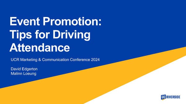 Event Promotion: Tips for Driving Attendance (presentation thumbnail)