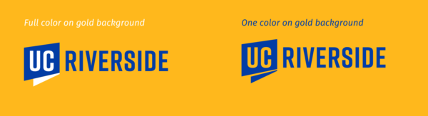 UCR Logo Horizontal over Yellow