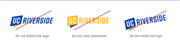 UCR Logo Incorrect Usage example 1