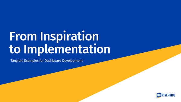 How To: From Inspiration to Implementation – Tangible Examples for Dashboard Development (presentation thumbnail)