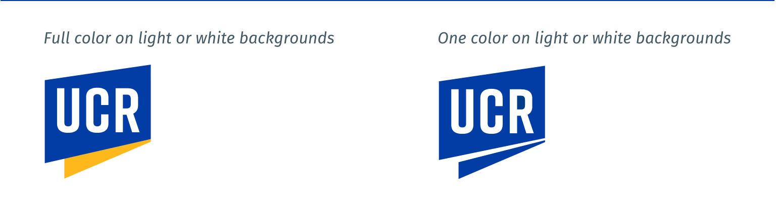 UCR Monogram over White Background