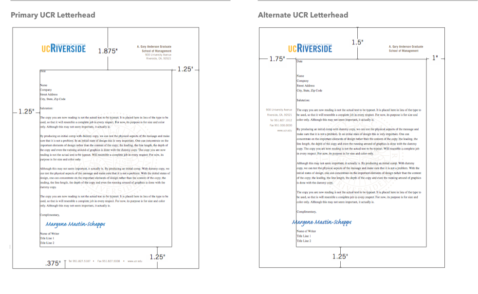UC Riverside Stationery Brand Identity